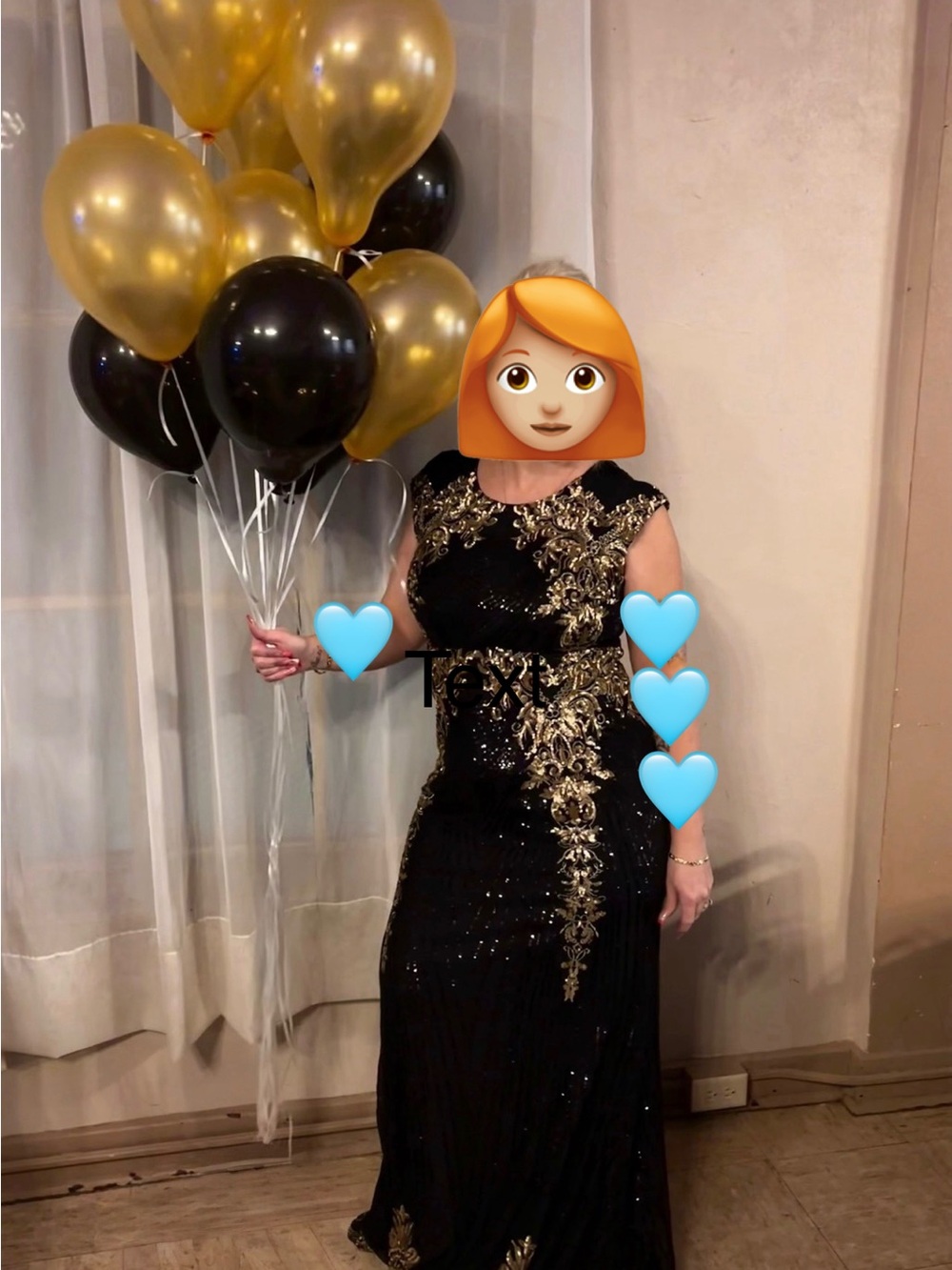 Baltic Born Black Maxi Dress with Gold Embellishment - Picture 3 of 5